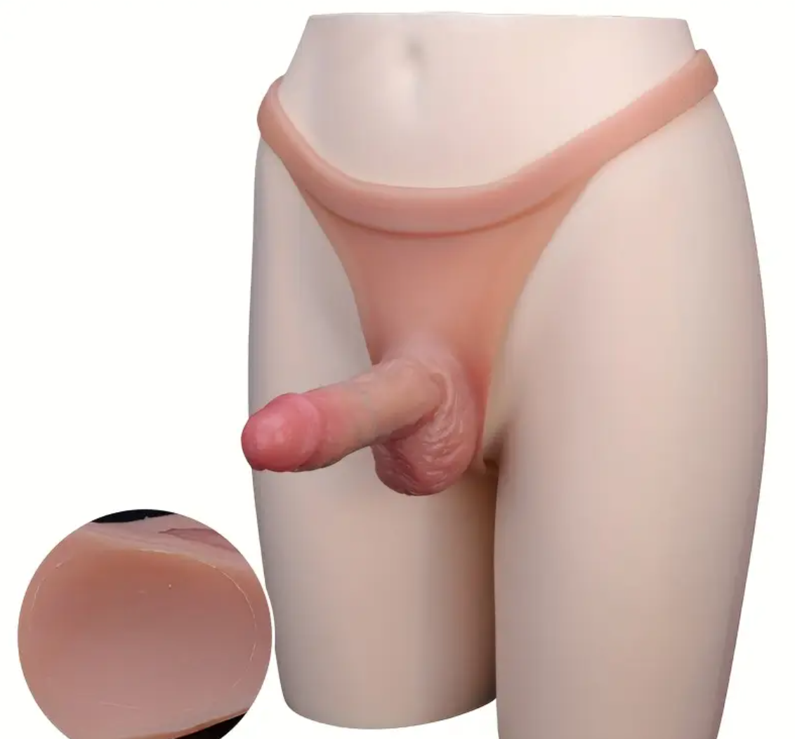 Real Feel Wearable Silicone Dildo Thong