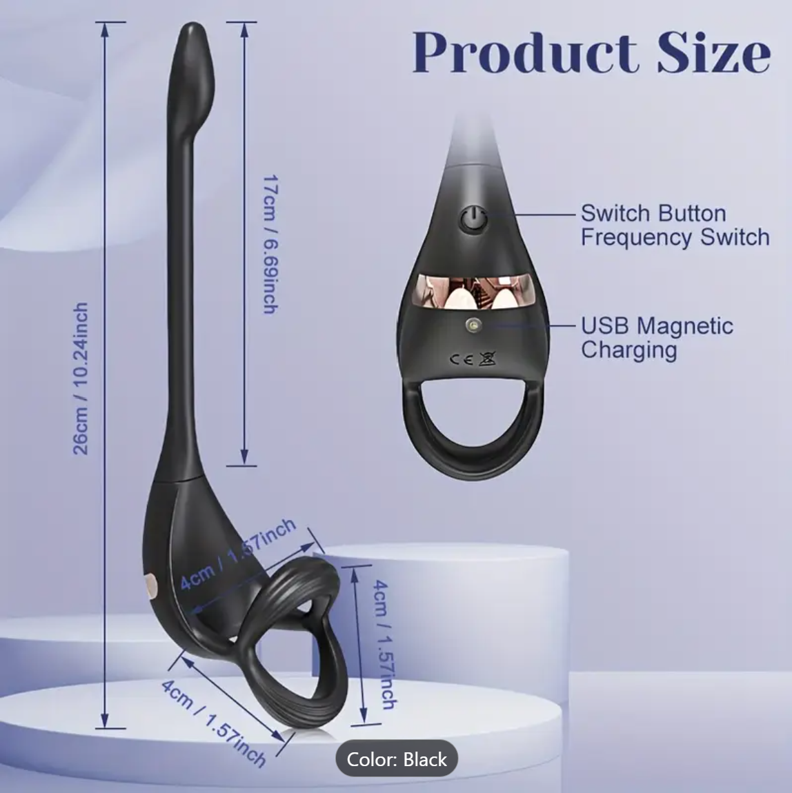3-in-1 Prostate Locking Ring – APP-Controlled Anal & Testicle Vibrator