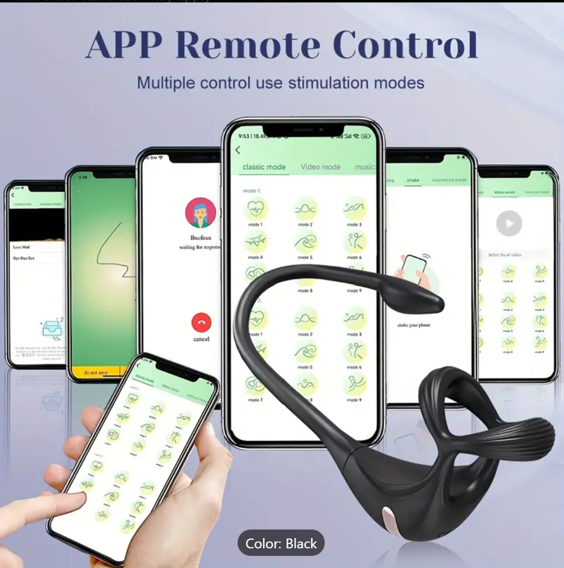 3-in-1 Prostate Locking Ring – APP-Controlled Anal & Testicle Vibrator