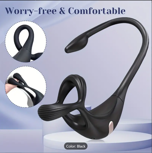 3-in-1 Prostate Locking Ring – APP-Controlled Anal & Testicle Vibrator