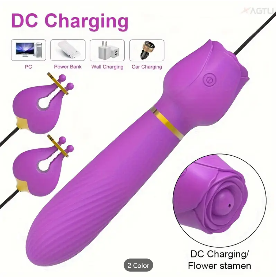 2-in-1 Couple Vibrator – 10-Mode Clitoral & Front Play Toy