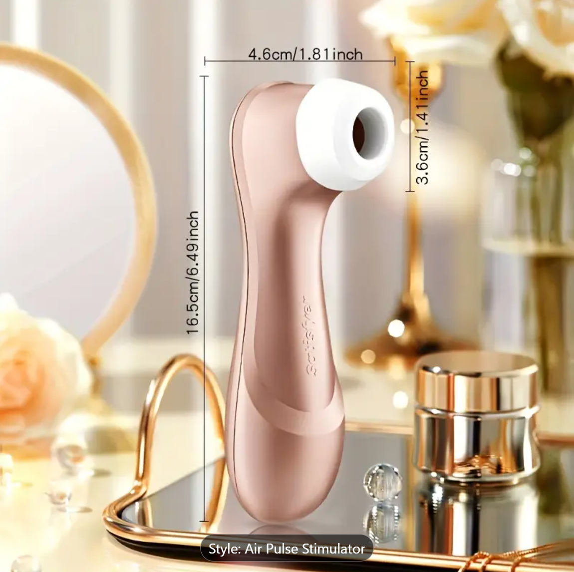 Air-Pulse Clitoral Stimulator – Rose Gold Sucking Toy with Pressure-Wave Tech