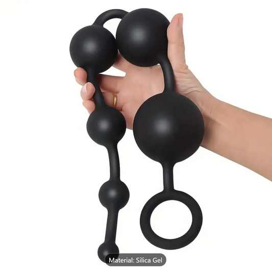Silicone Gradient Beads Anal Plug – 6-Size Dilation Set for Men & Women