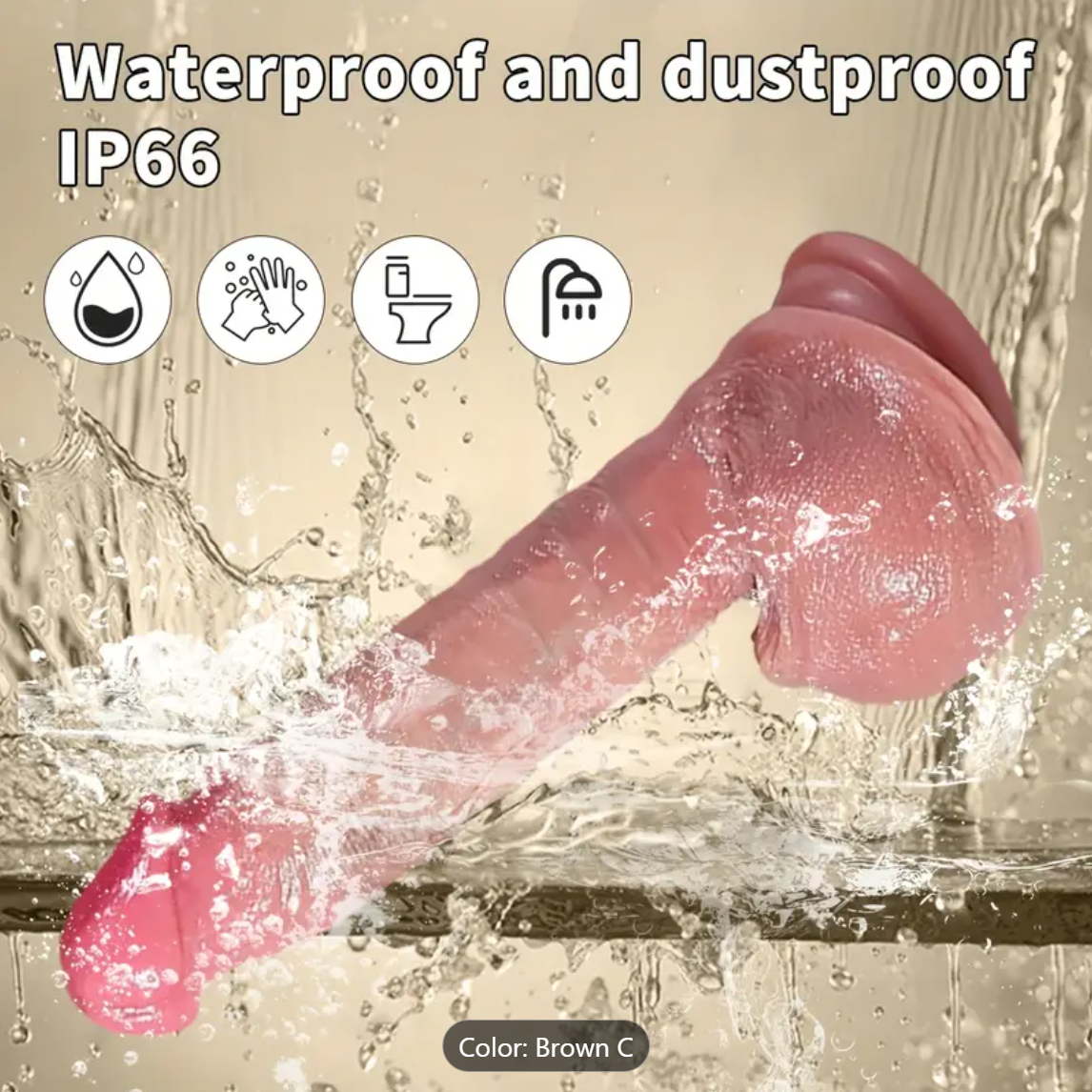 22.1cm RealFeel Silicone Dildo – Suction-Based G-Spot & Anal Stimulator