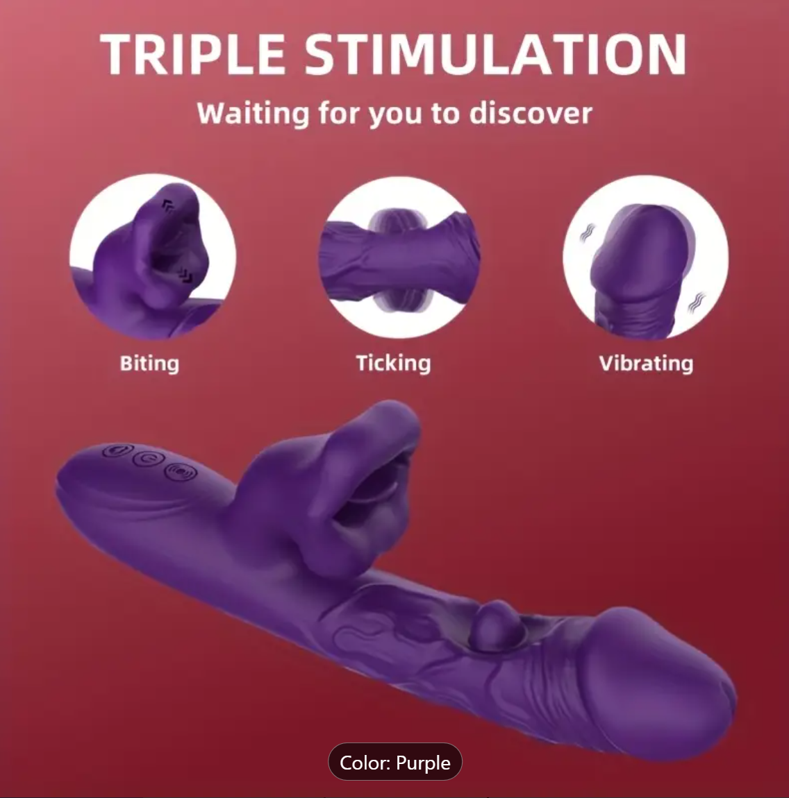3-in-1 G-Spot & Clitoral Rabbit Vibrator – Licking, Slapping & Vibration