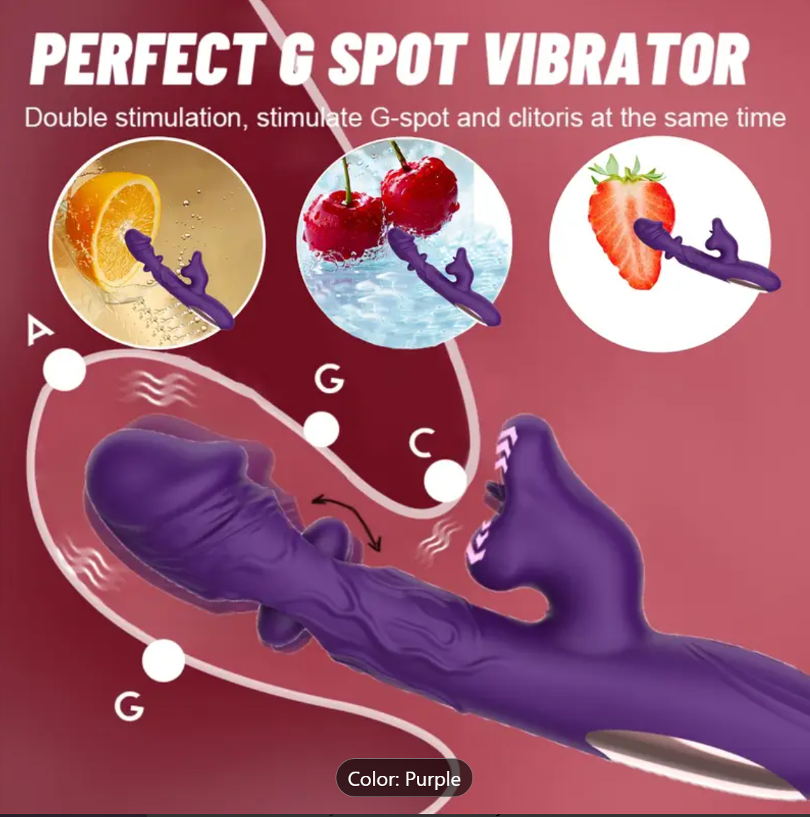 3-in-1 G-Spot & Clitoral Rabbit Vibrator – Licking, Slapping & Vibration