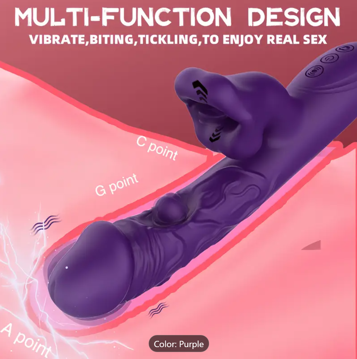 3-in-1 G-Spot & Clitoral Rabbit Vibrator – Licking, Slapping & Vibration