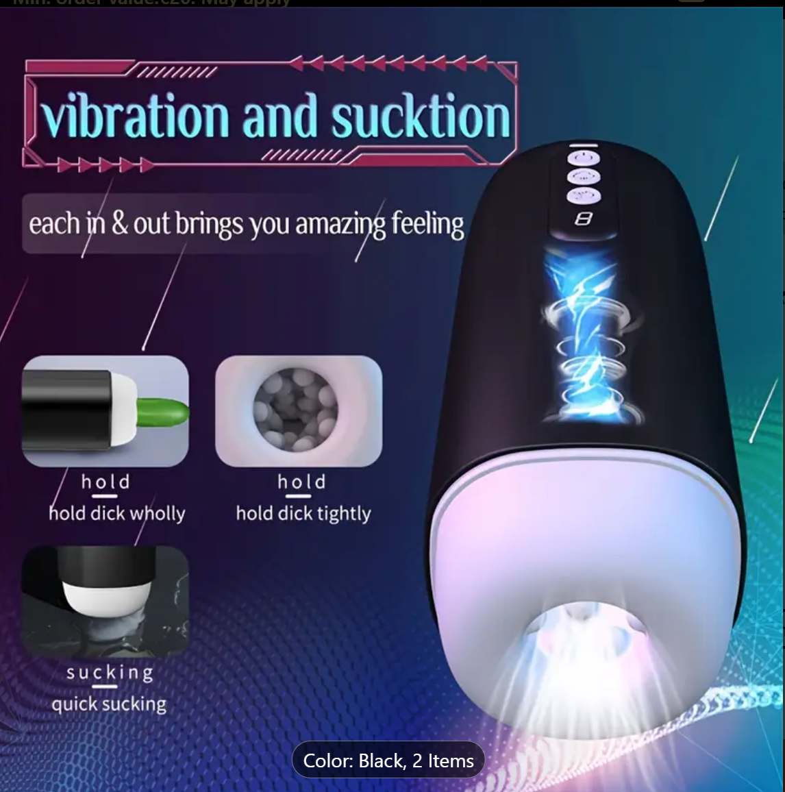 PowerSuck Men's Electric Masturbator – 8 Modes of Ultimate Pleasure