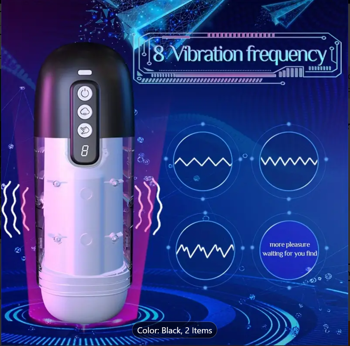 PowerSuck Men's Electric Masturbator – 8 Modes of Ultimate Pleasure