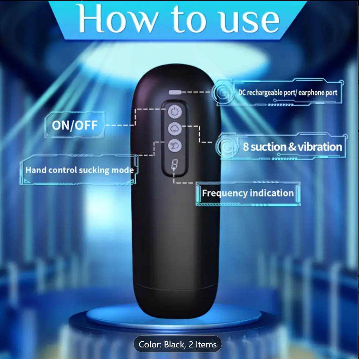 PowerSuck Men's Electric Masturbator – 8 Modes of Ultimate Pleasure