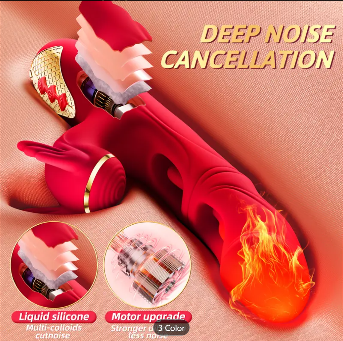 4-in-1 Clitoral & Vaginal Vibrator – Slapping, Clasping & Heating Pleasure Toy