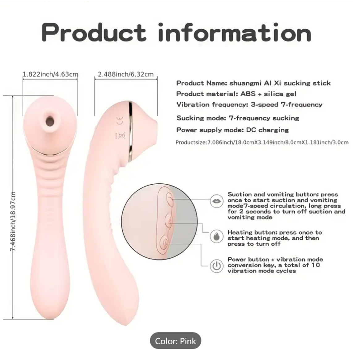 Heated Vibrator – A-Spot & G-Spot Massager with Suction & Flex