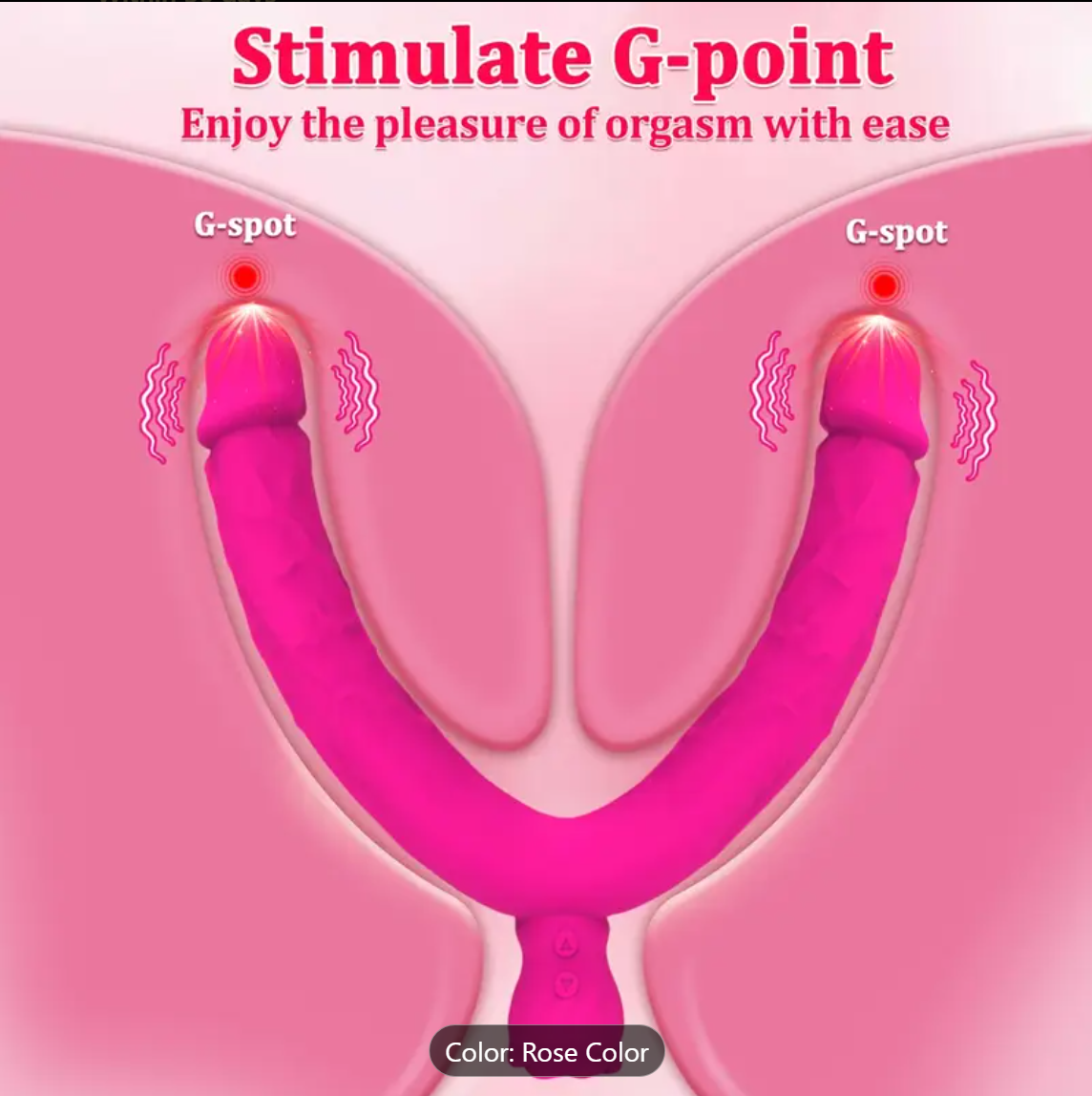 Double-Ended Vibrator – Rechargeable Silicone Dildo for Couples