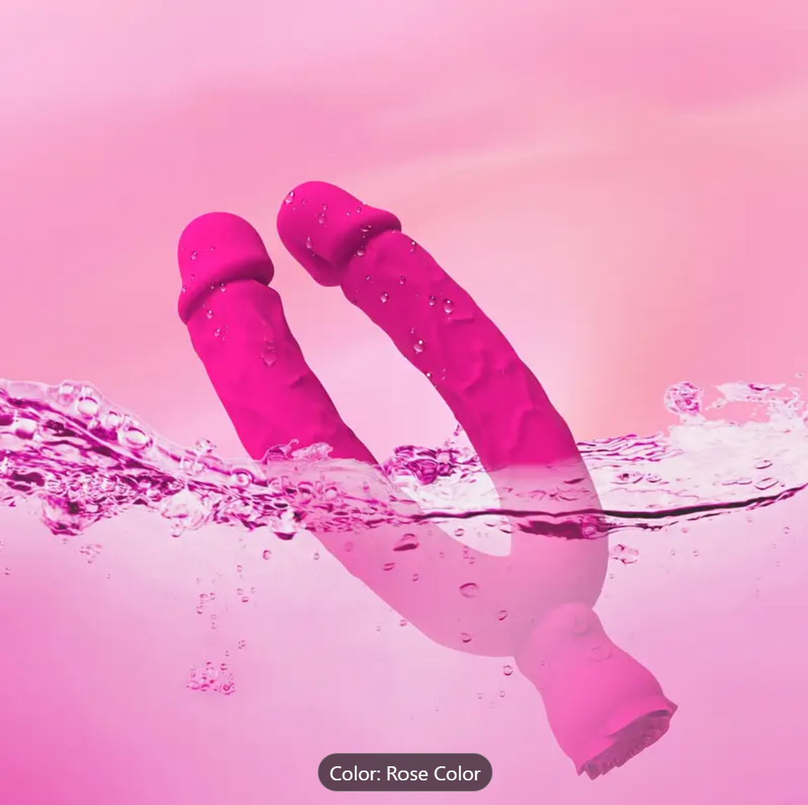 Double-Ended Vibrator – Rechargeable Silicone Dildo for Couples