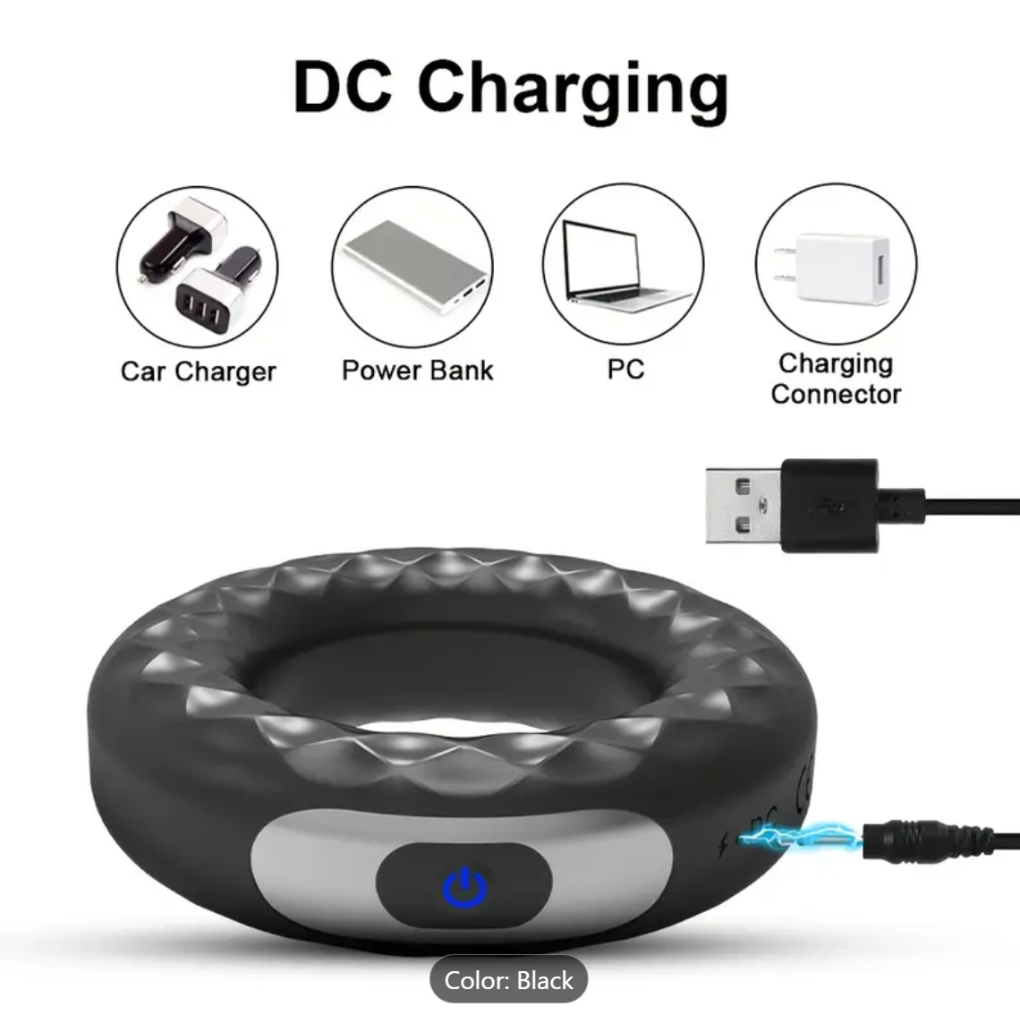 Electric Locking Ring – USB Rechargeable Wireless Cock Ring