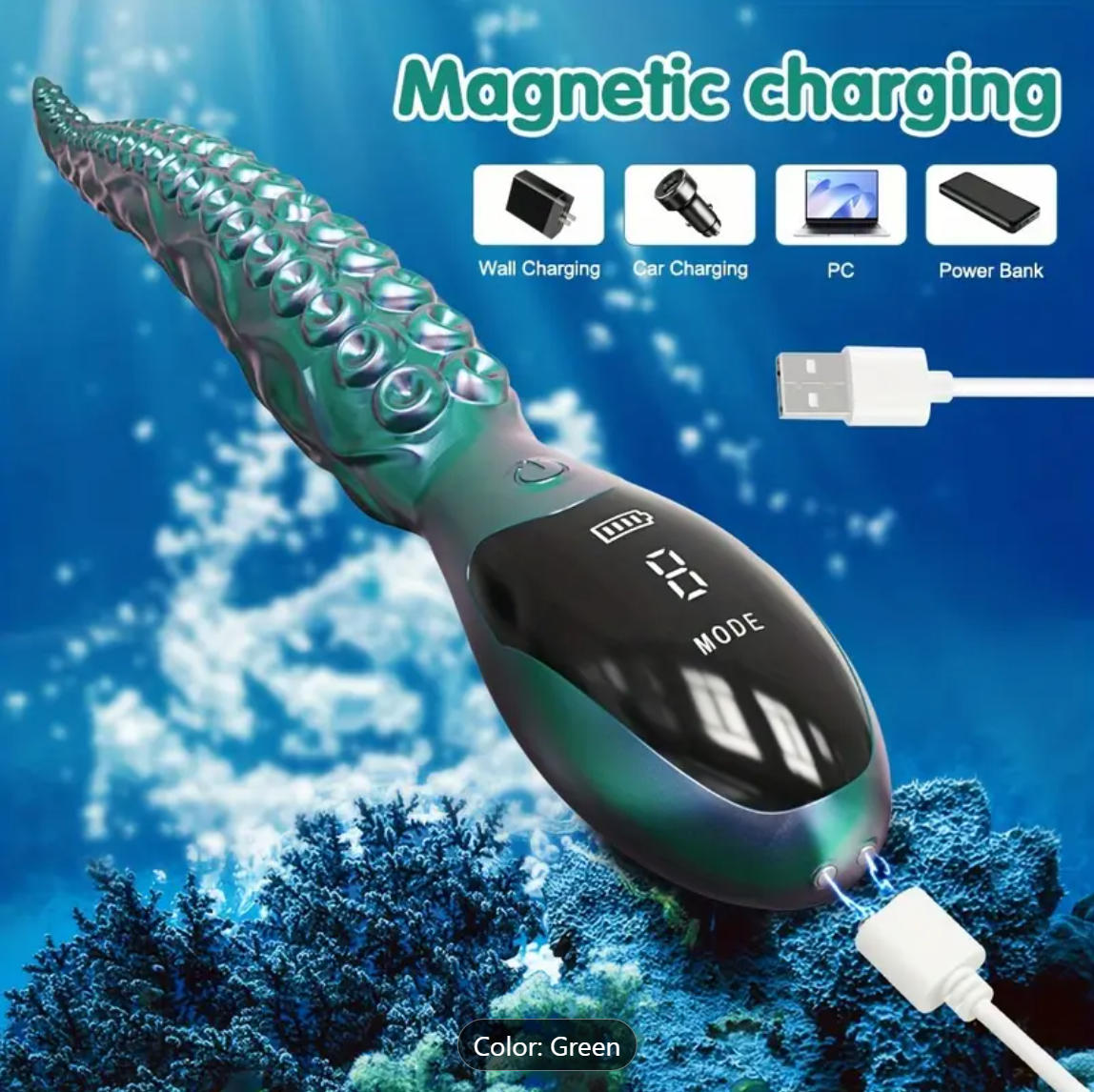OctoVibe – 10-Mode Alien Octopus Foot Wand Massager