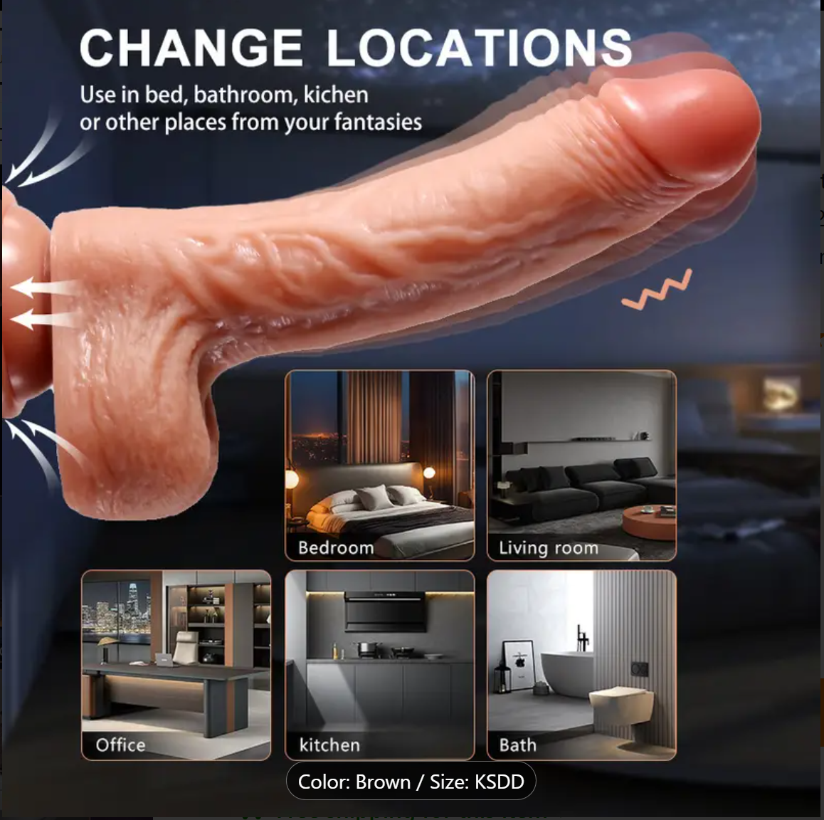 FireMotion – 4-in-1 Retractable Heated Dildo with Remote Control