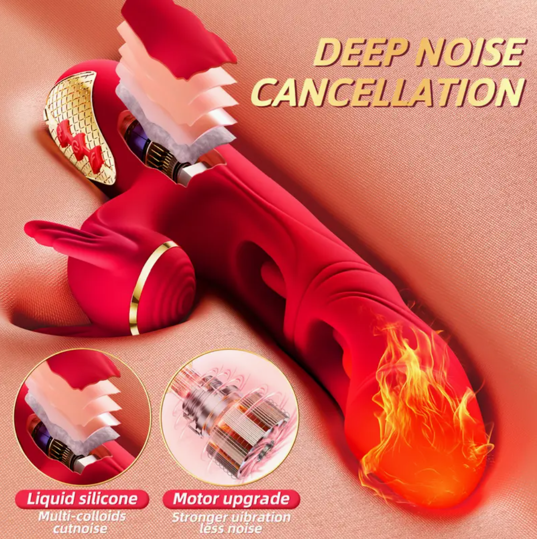 4-in-1 Clit-Slapping, Vibe-Buzzing, Heat-Loving Dildo
