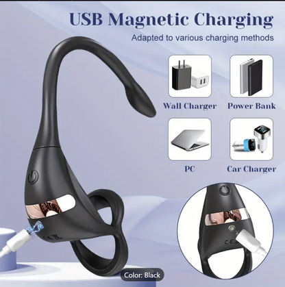 3-in-1 Prostate Locking Ring – APP-Controlled Anal & Testicle Vibrator