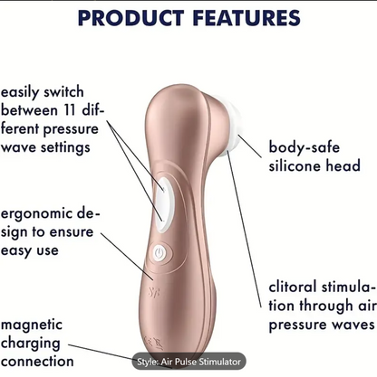 Air-Pulse Clitoral Stimulator – Rose Gold Sucking Toy with Pressure-Wave Tech