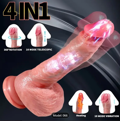22cm Remote-Control Dildo – 9 Thrusts & 7 Vibration Modes