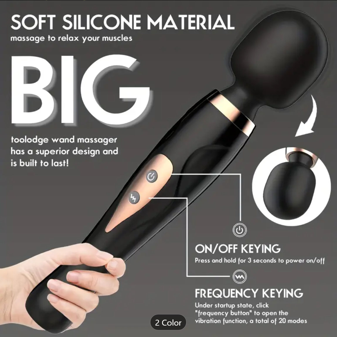 PowerPulse Wand – 10-Mode Vibrator for Full-Body & Intimate Massage