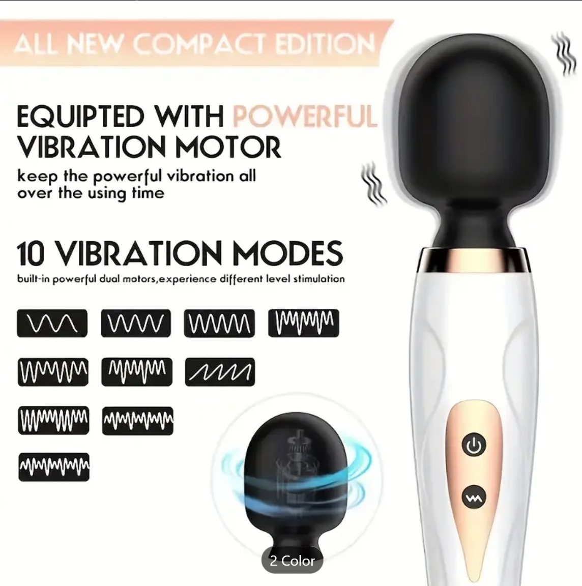 PowerPulse Wand – 10-Mode Vibrator for Full-Body & Intimate Massage