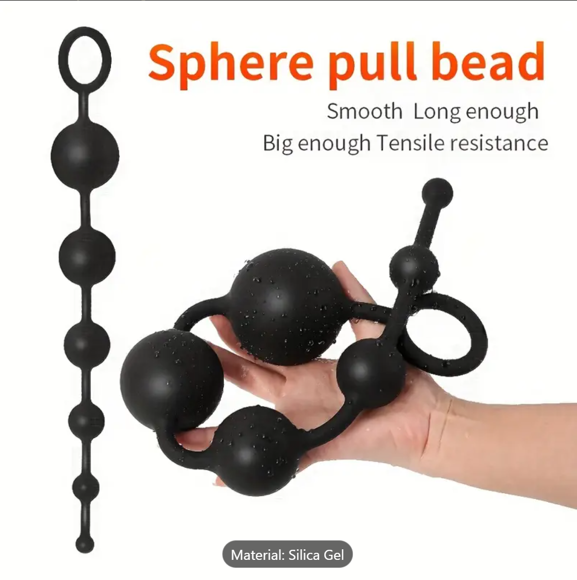 Silicone Gradient Beads Anal Plug – 6-Size Dilation Set for Men & Women