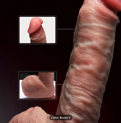 22.1cm RealFeel Silicone Dildo – Suction-Based G-Spot & Anal Stimulator