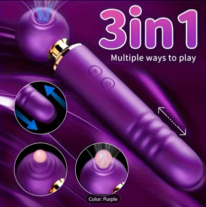 3-in-1 Suction & G-Spot Vibrator – Retracting, Beeping & AV Modes