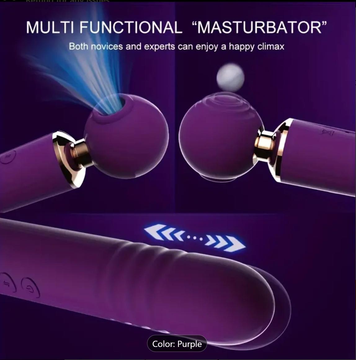 3-in-1 Suction & G-Spot Vibrator – Retracting, Beeping & AV Modes