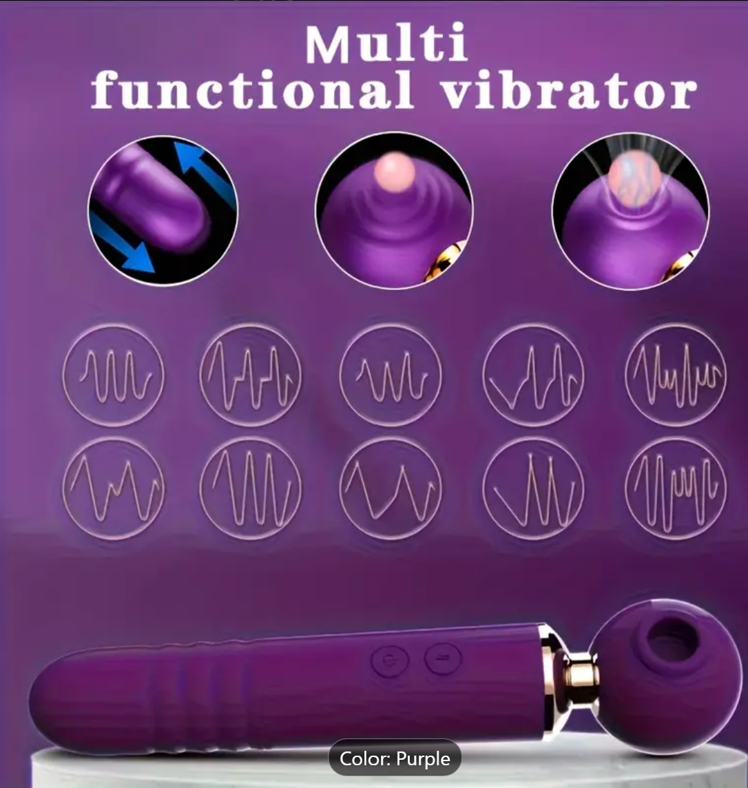 3-in-1 Suction & G-Spot Vibrator – Retracting, Beeping & AV Modes