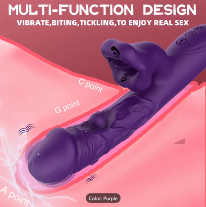 3-in-1 G-Spot & Clitoral Rabbit Vibrator – Licking, Slapping & Vibration