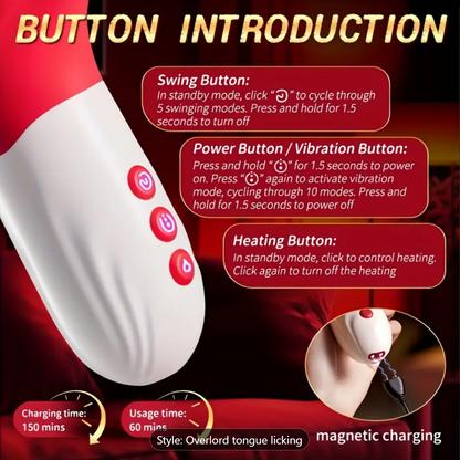 4-in-1 Heated Tongue Lick Vibrator – Couples’ Sensory Play Toy