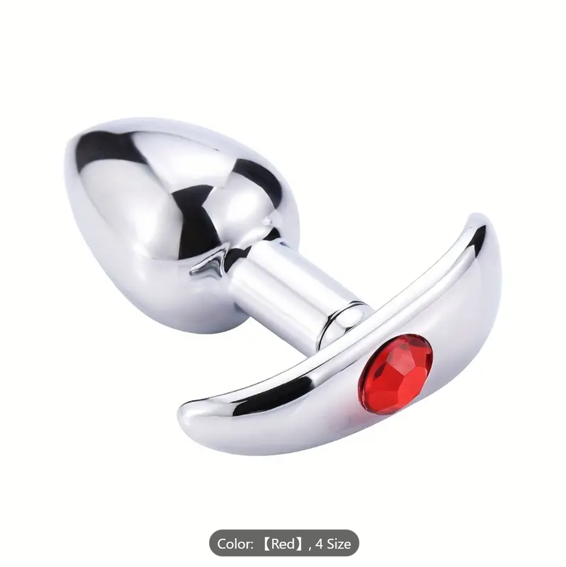 1 set of 3 Classic Metal Anal Plugs – Jewel Base Butt Plug for All Levels