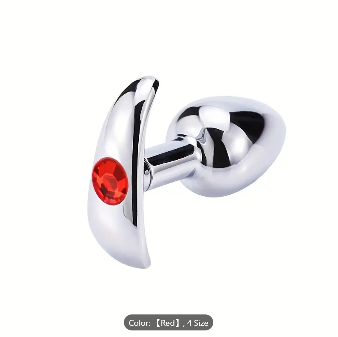 1 set of 3 Classic Metal Anal Plugs – Jewel Base Butt Plug for All Levels
