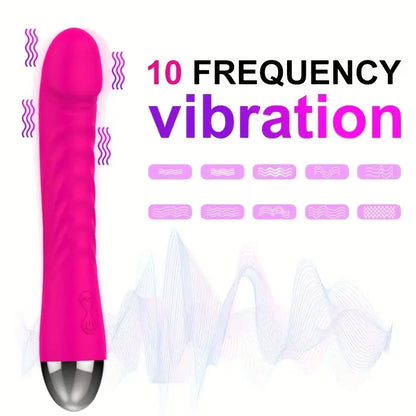G-Spot & Clitoral Vibrator – Silent Mini Dildo with 10 Modes