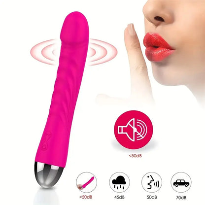 G-Spot & Clitoral Vibrator – Silent Mini Dildo with 10 Modes