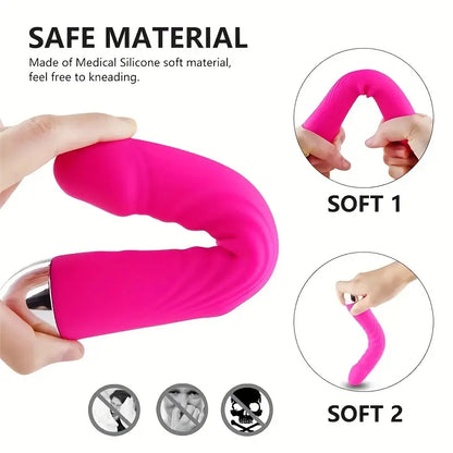 G-Spot & Clitoral Vibrator – Silent Mini Dildo with 10 Modes