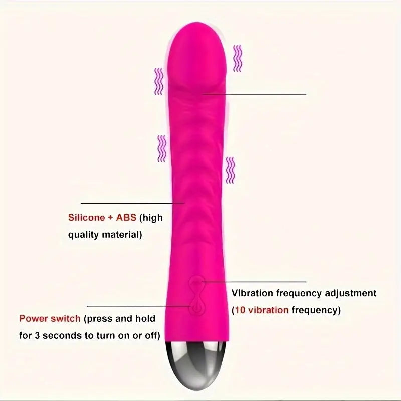 G-Spot & Clitoral Vibrator – Silent Mini Dildo with 10 Modes