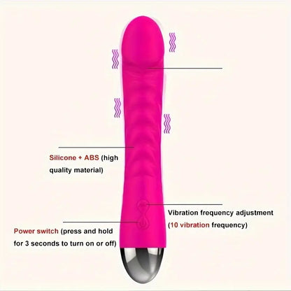 G-Spot & Clitoral Vibrator – Silent Mini Dildo with 10 Modes