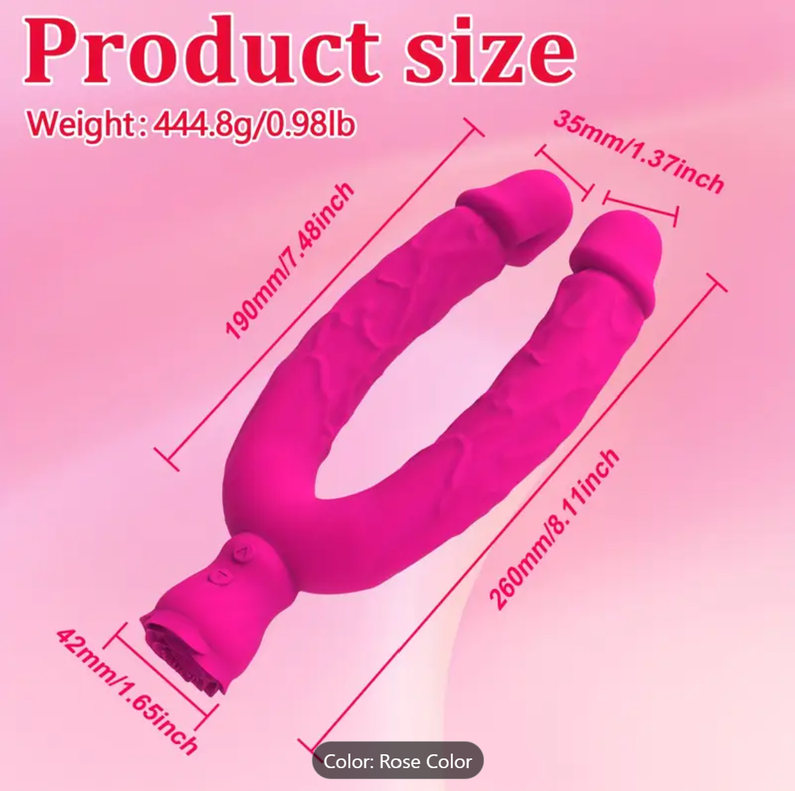 Double-Ended Vibrator – Rechargeable Silicone Dildo for Couples