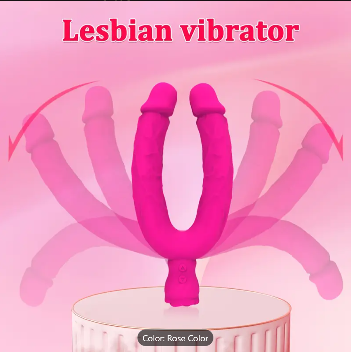 Double-Ended Vibrator – Rechargeable Silicone Dildo for Couples