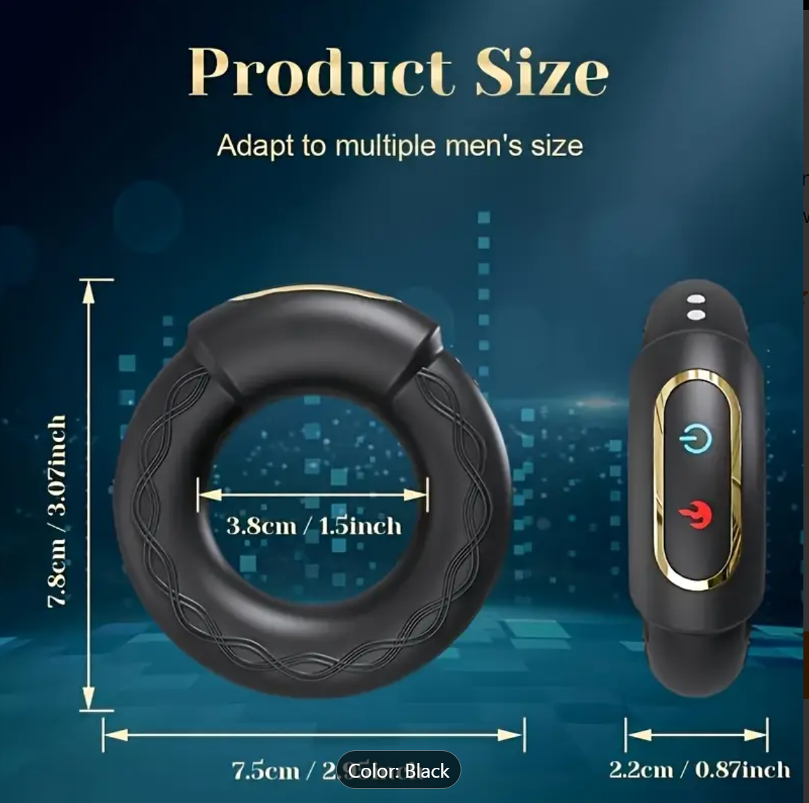 App-Controlled Penis Ring – Vibrating Cock Ring with Prostate Massager