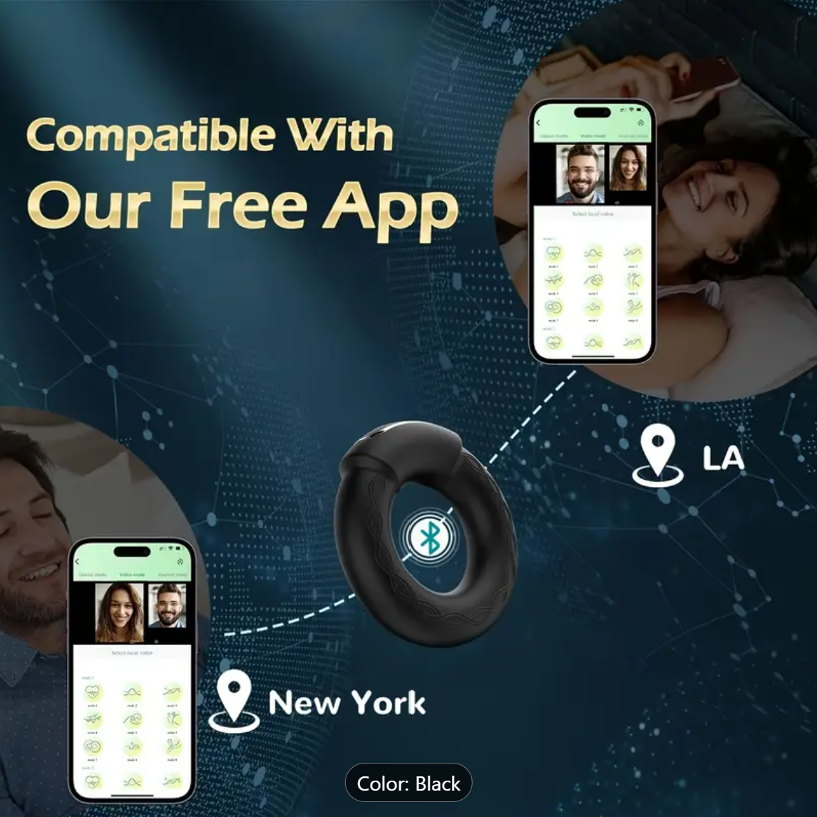 App-Controlled Penis Ring – Vibrating Cock Ring with Prostate Massager