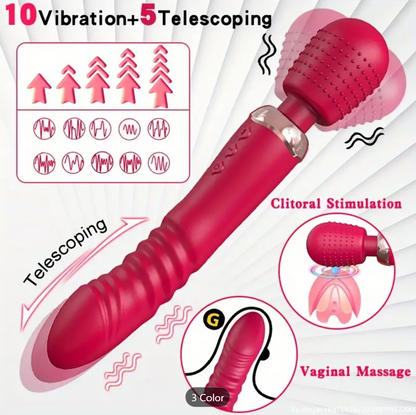 Dual-Motor Vibrator – G-Spot Silicone Wand for Women & Couples