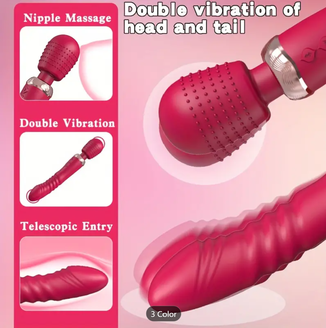 Dual-Motor Vibrator – G-Spot Silicone Wand for Women & Couples