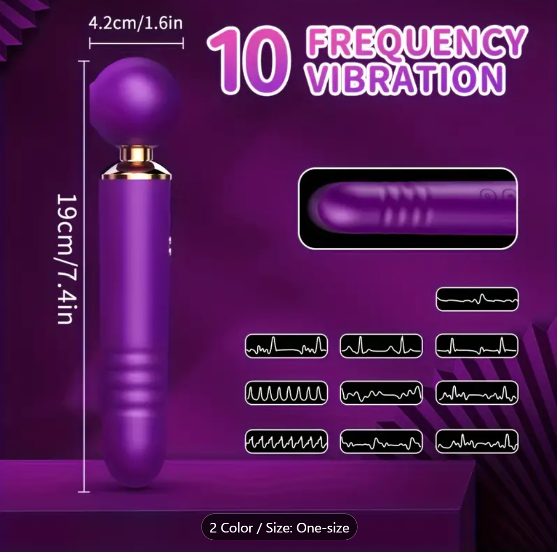3-in-1 Vibrator – Suction, Vibration & Telescopic Pleasure Wand
