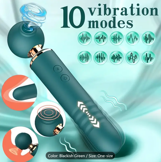 3-in-1 Suction & Vibration Wand – Telescopic Female Pleasure Toy
