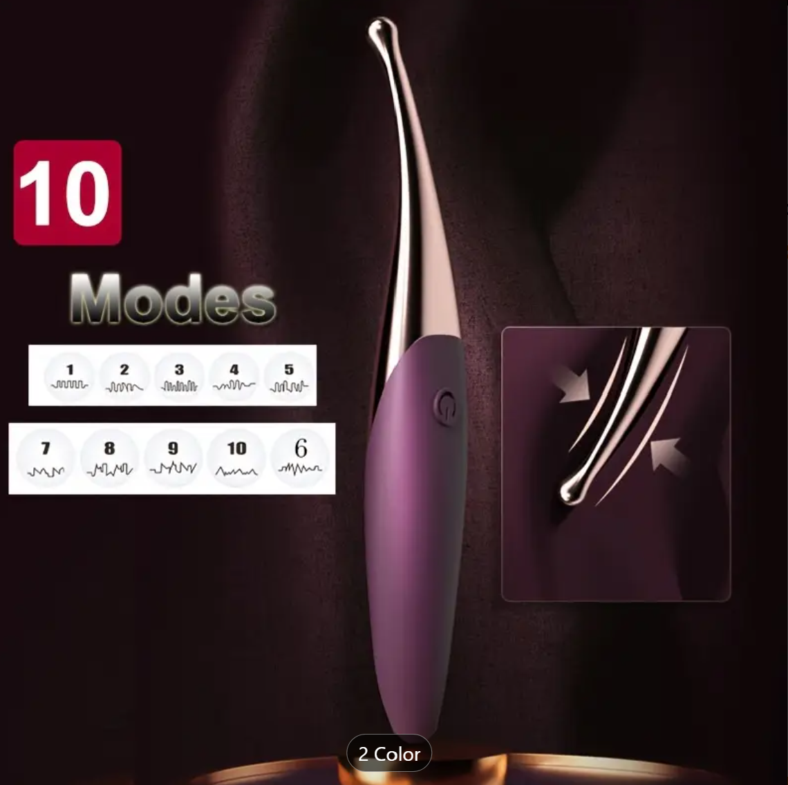 Mini Vibrator – 10-Mode G-Spot & Clit Pleasure Wand